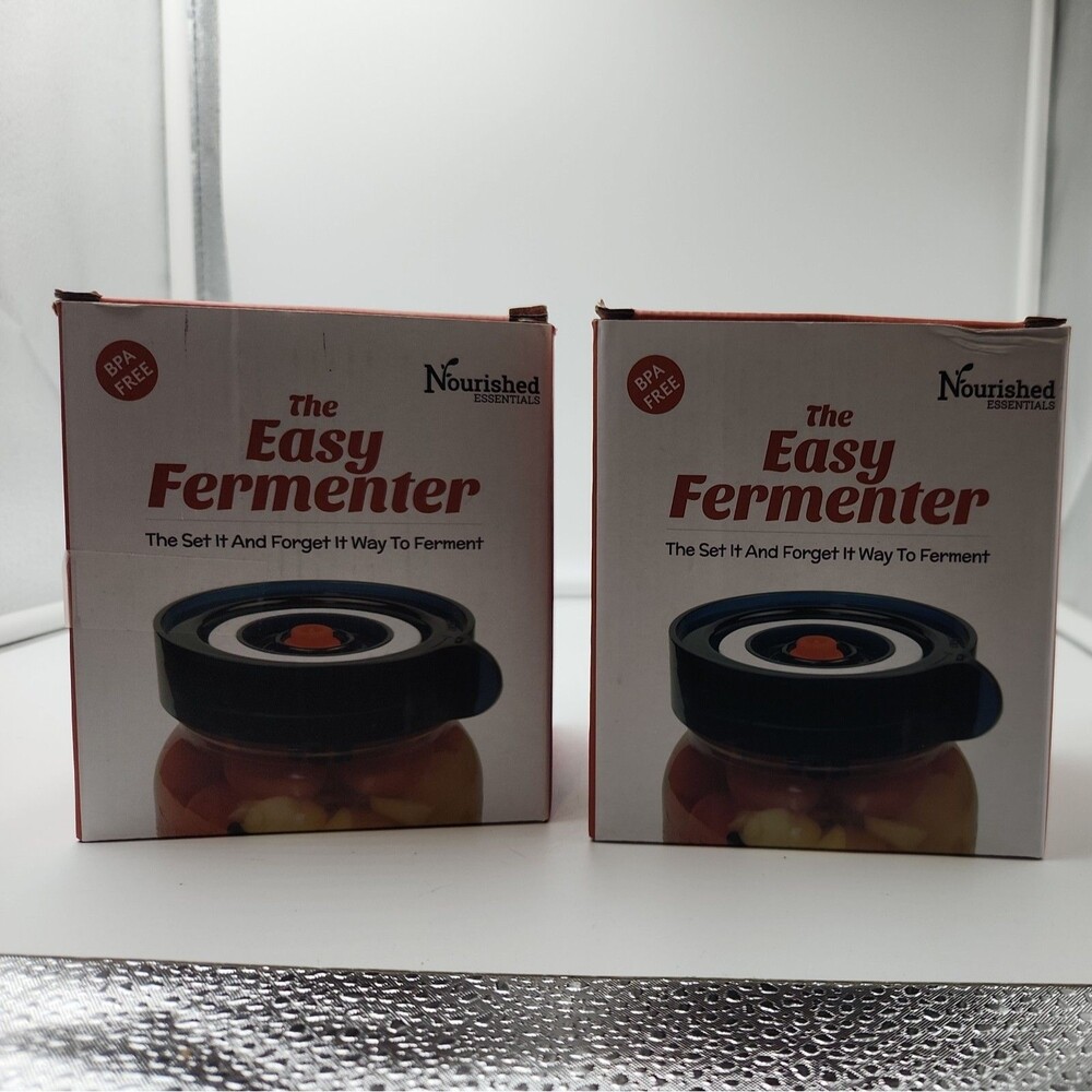 2 The Easy Fermenter Fermentation Kit - 4 Wide Mouth Lids Plus Pump for Canning